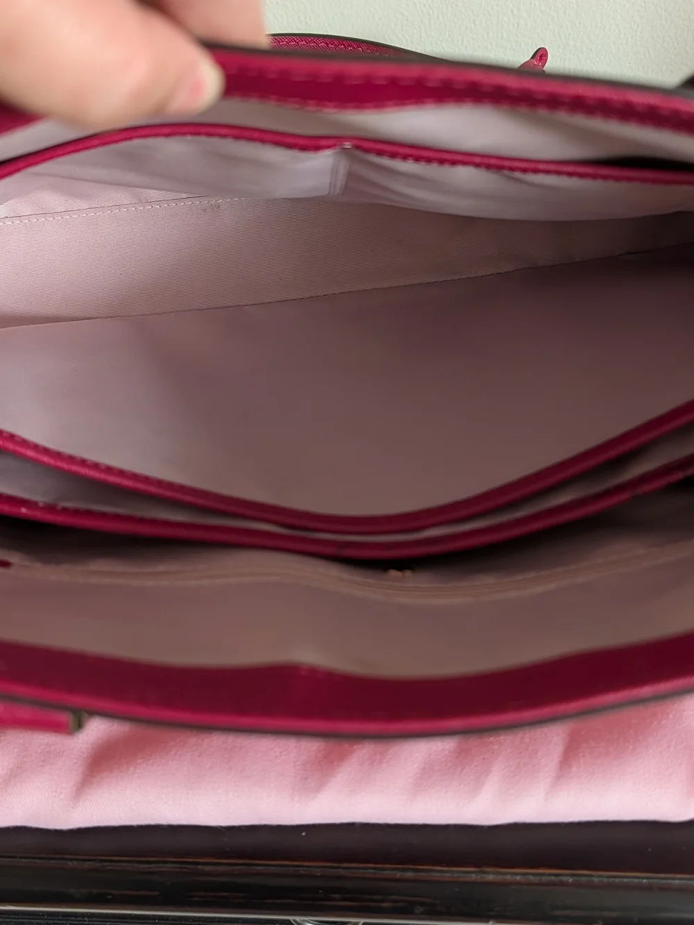 Kate Spade Saffiano Leather Tote & Matching Laptop Sleeve Set – Berry/Magenta